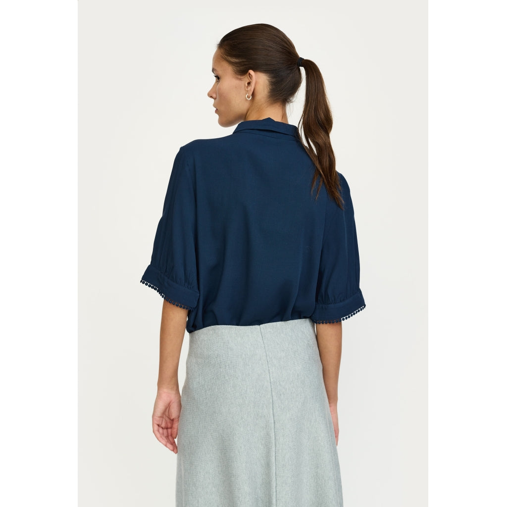 Soft Rebels Ebba Mayson Bluse Total Eclipse Blå