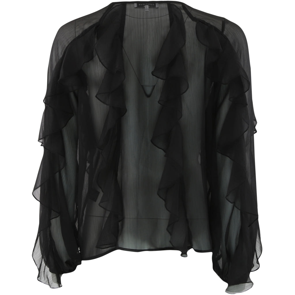 Continue CPH Lissa Flounce Bluse Sort