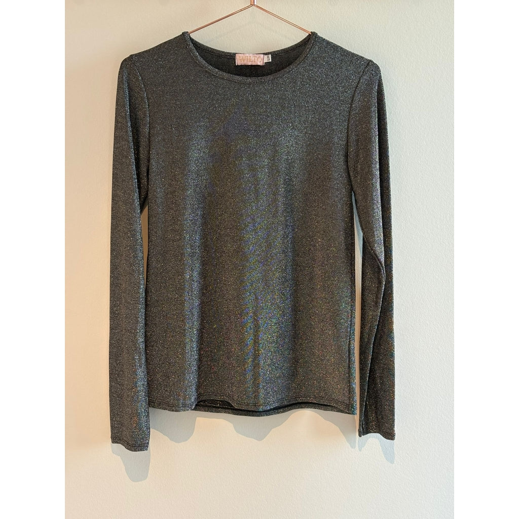 WILTO Glitter Bluse Langærmet Sort