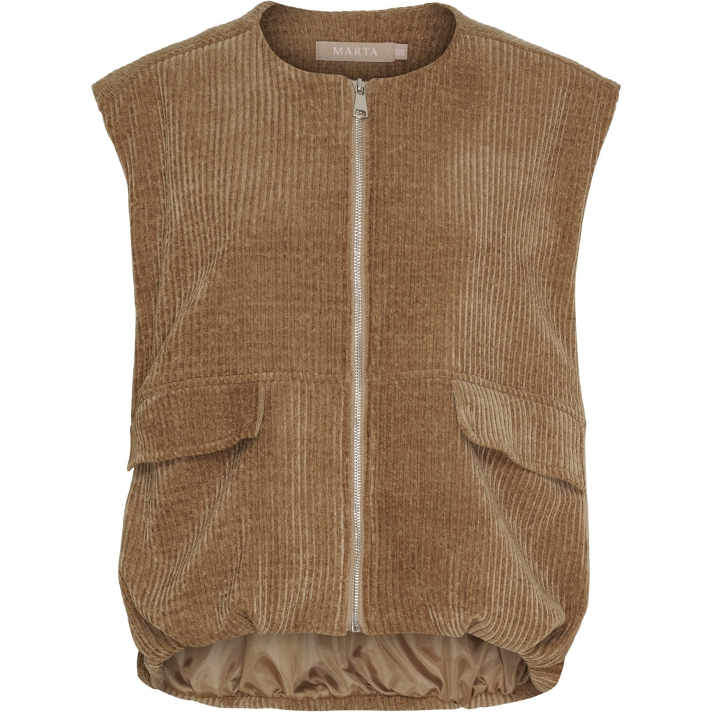 Marta Du Chateau Freya Vest Camel Brun  Onesize