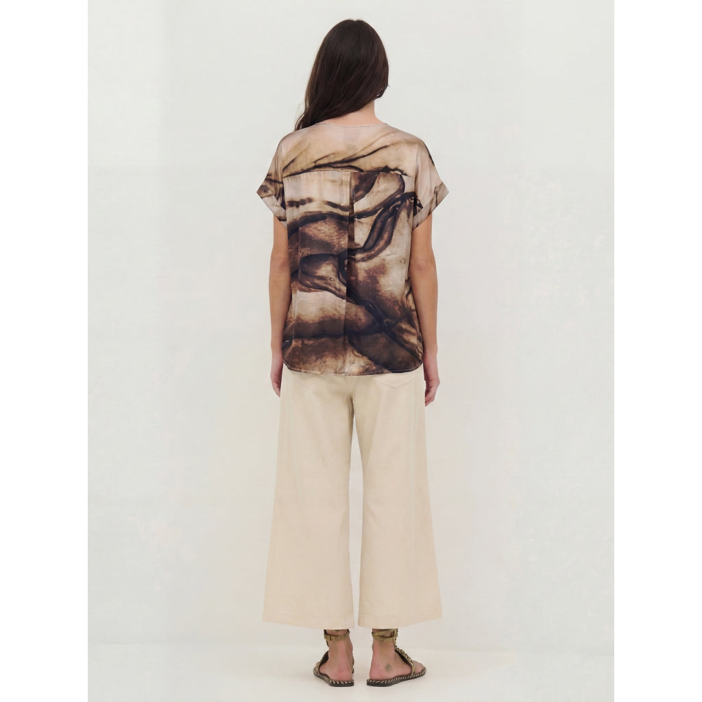 Nü Denmark Cilje Bluse Print Brun