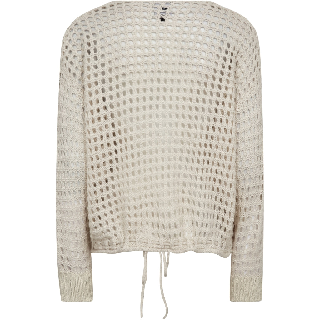 Nü Denmark Evalina Strik Bluse Bone Hvid