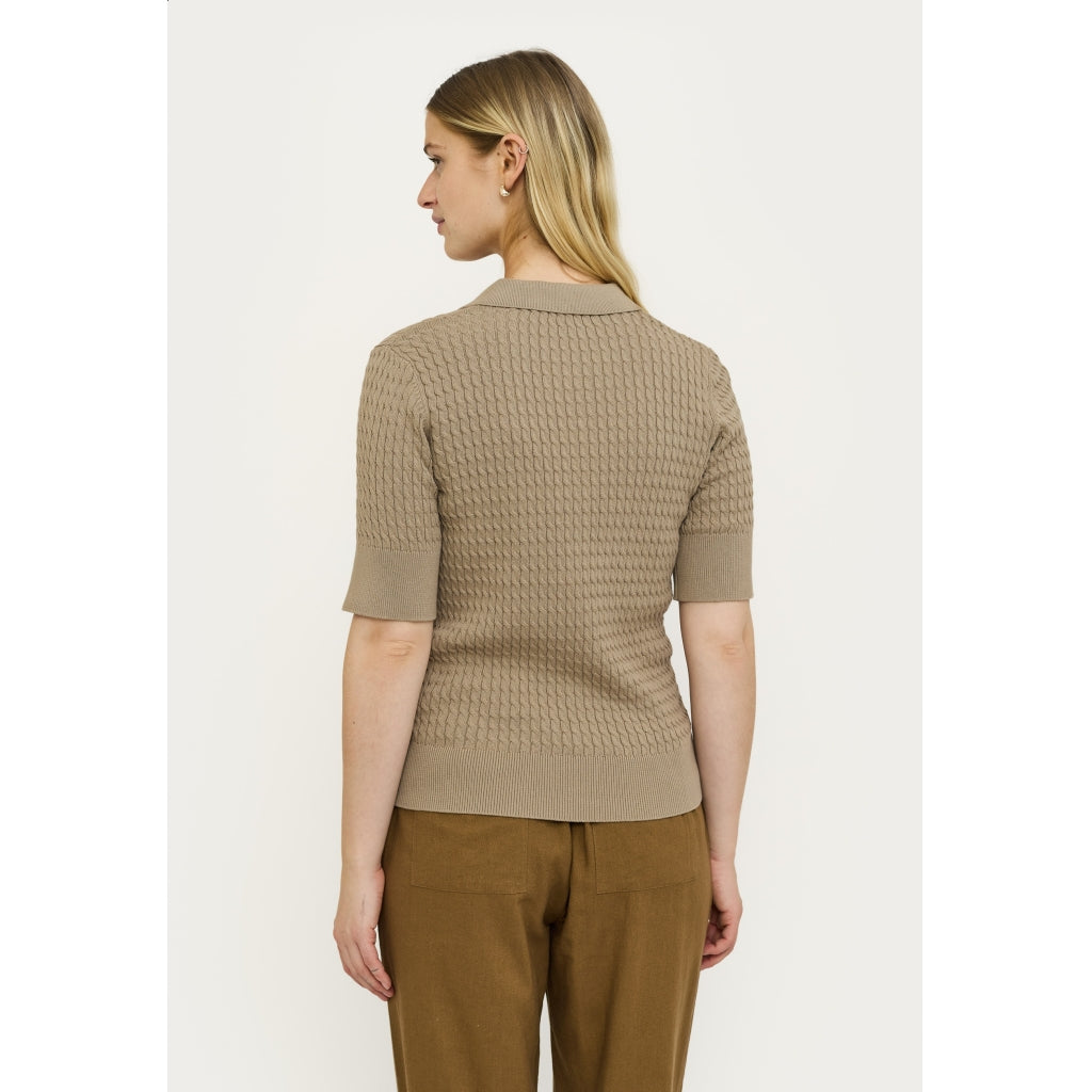 Soft Rebels Beth Polo Strik Greige Brun