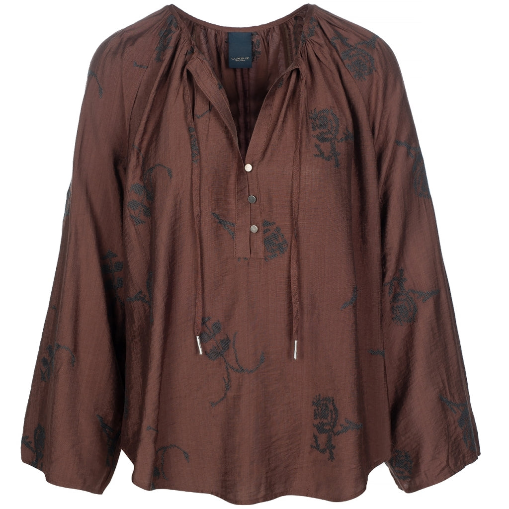 One Two Eivoa Bluse Suitcase Brun