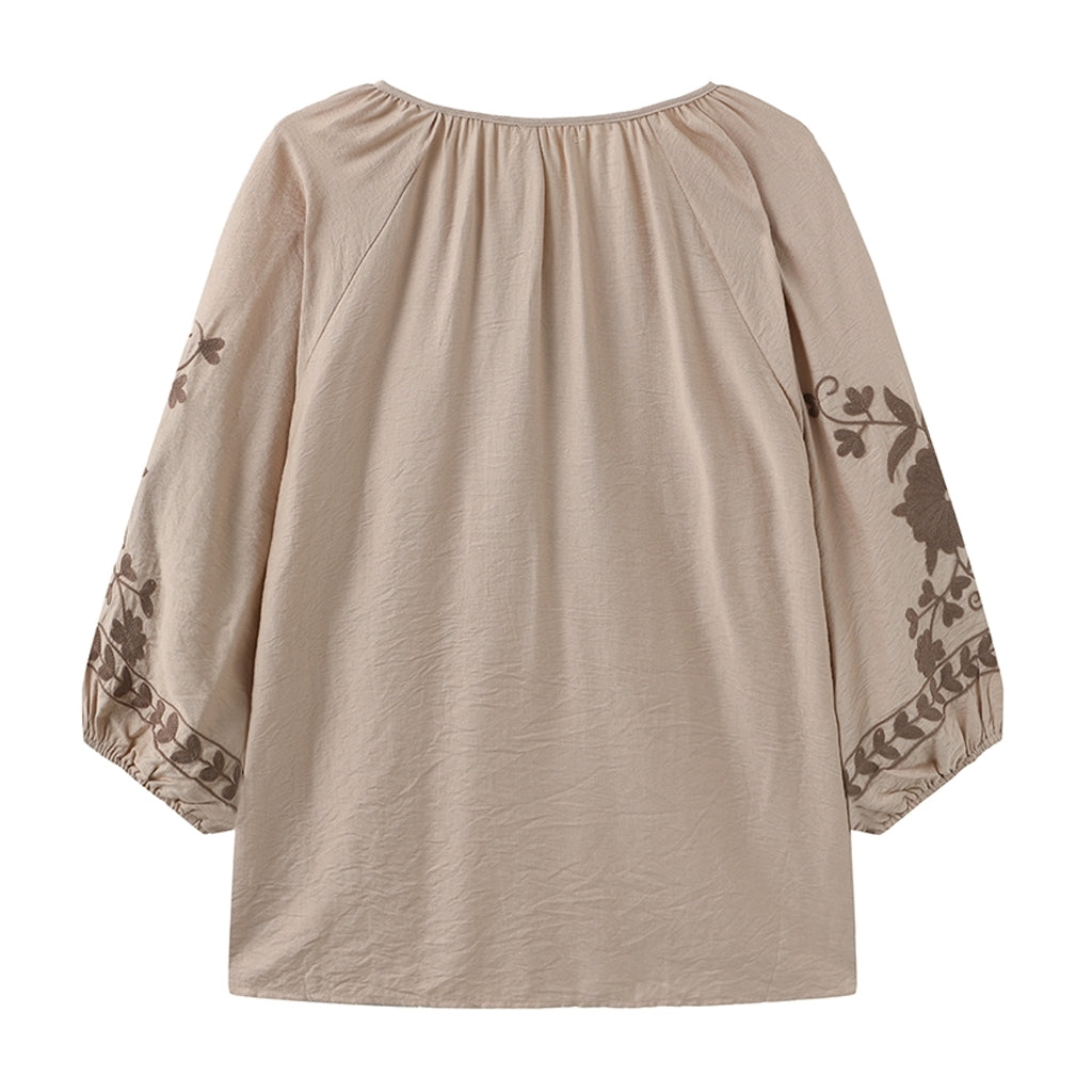 One Two Vina Bluse Taupe Brun