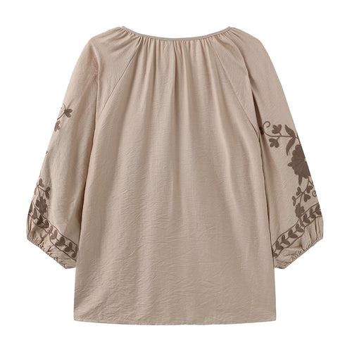 One Two Vina Bluse Taupe Brun