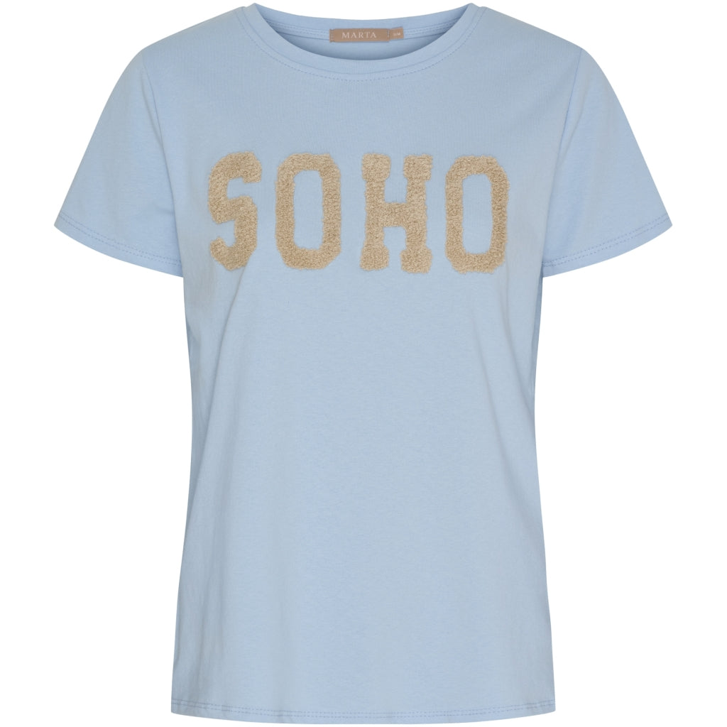 Marta Du Chateau Herdis T-shirt Celeste Light Blå Beige