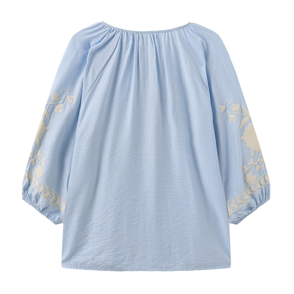 One Two Vina Bluse Lys Blå