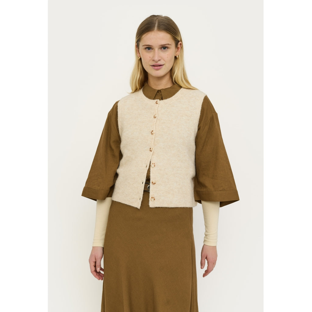 Soft Rebels Alliy Strik Vest Wood Ash Sand