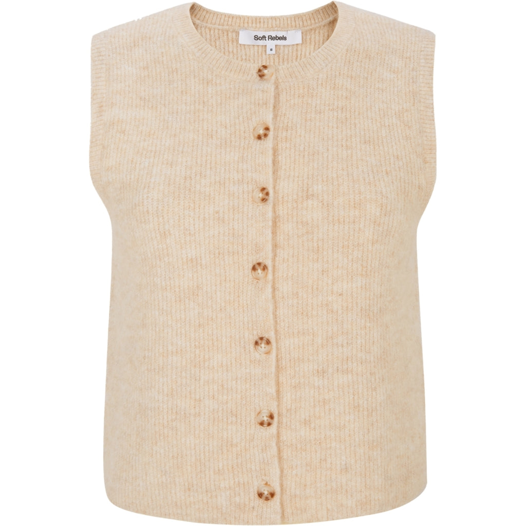 Soft Rebels Alliy Strik Vest Wood Ash Sand