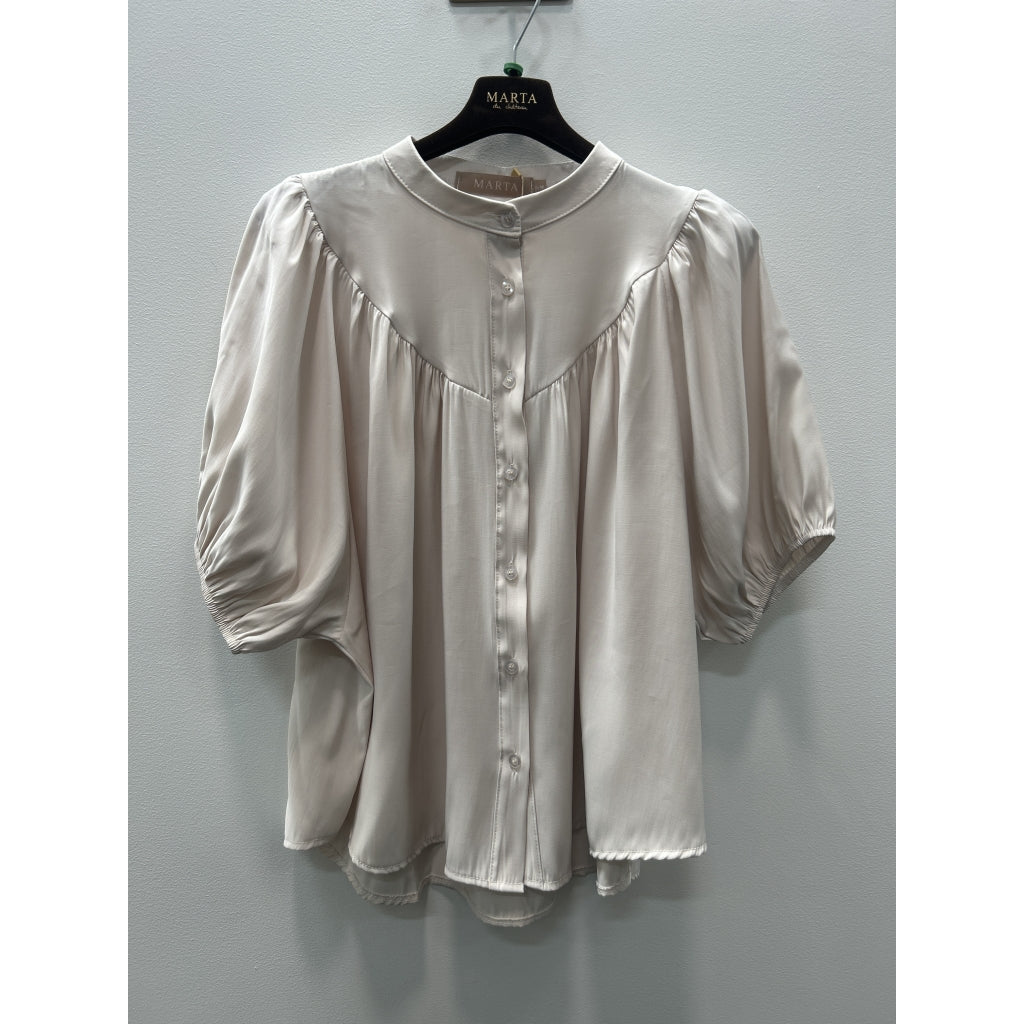 Marta Du Chateau Melodie Bluse Dark Beige