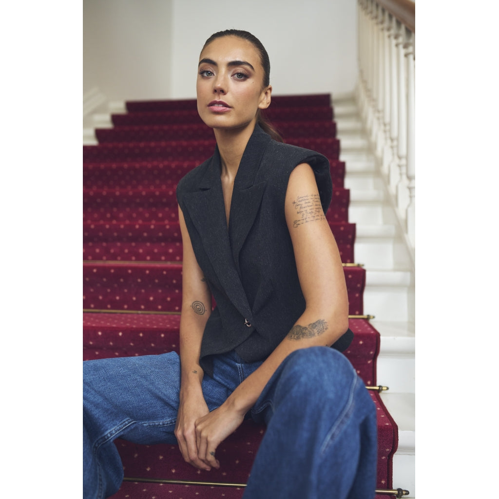 GOSSIA LianaGO Vest Sort Melange