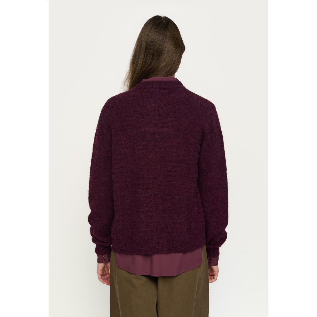 Soft Rebels Allison Strik Cardigan O-Neck Vinyard Wine