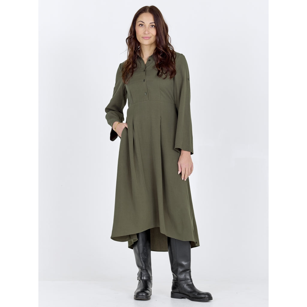 Nü Denmark Cecilia Kjole Army Grøn