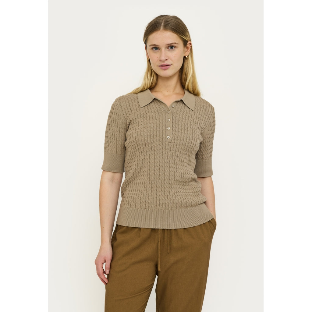Soft Rebels Beth Polo Strik Greige Brun