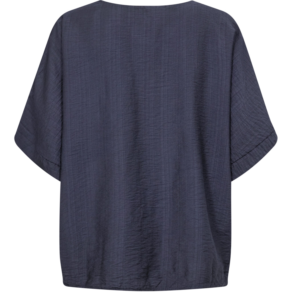 Nü Denmark Cinda Bluse Kortærmet Navy Blå
