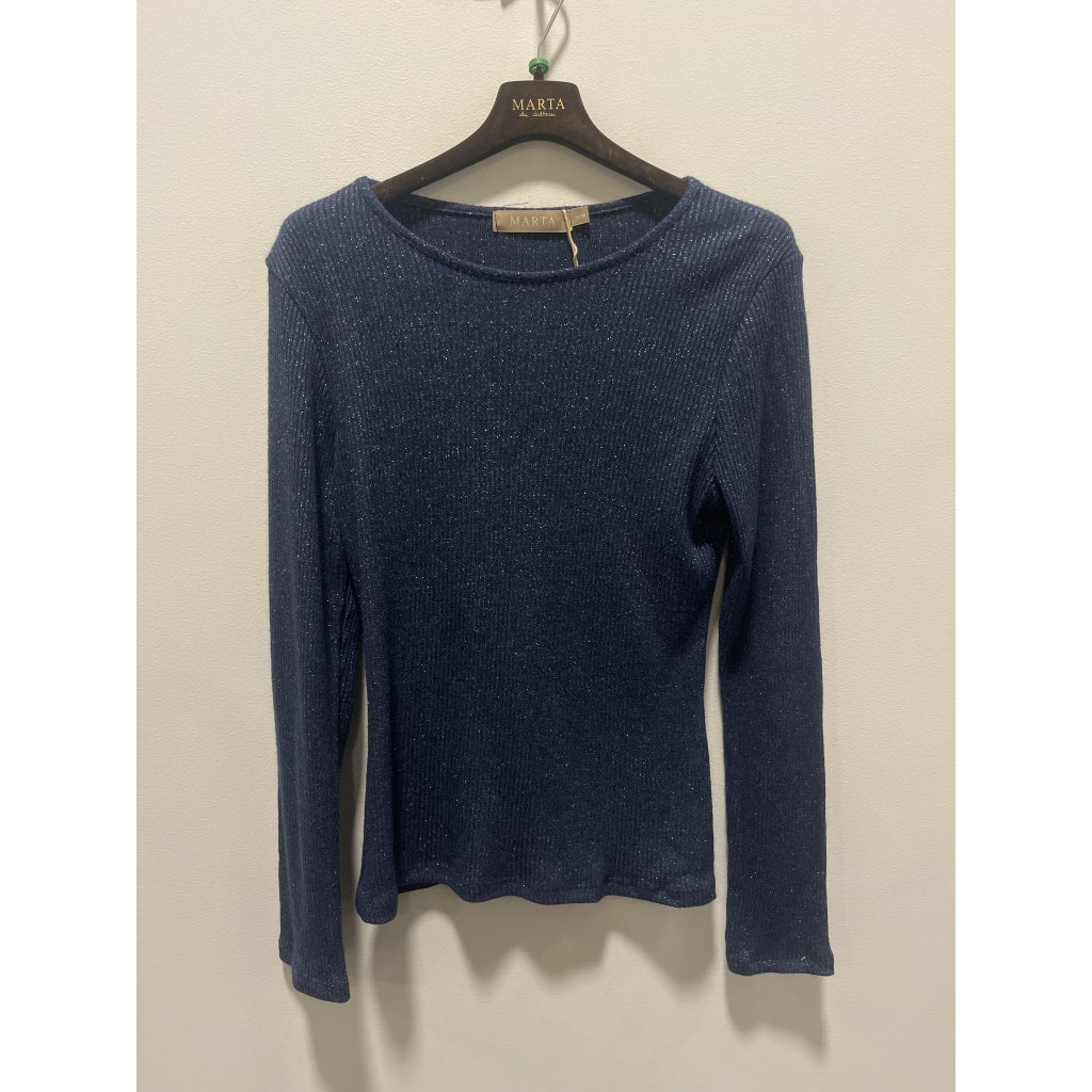 Marta Du Chateau Lunara T-shirt Langærmet Navy Blå