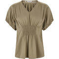 Soft Rebels Jedda Bluse Kortærmet Greige Brun