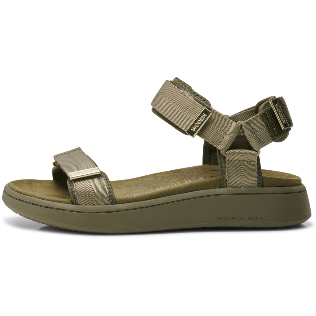 WODEN Line Sandal Dark Olive