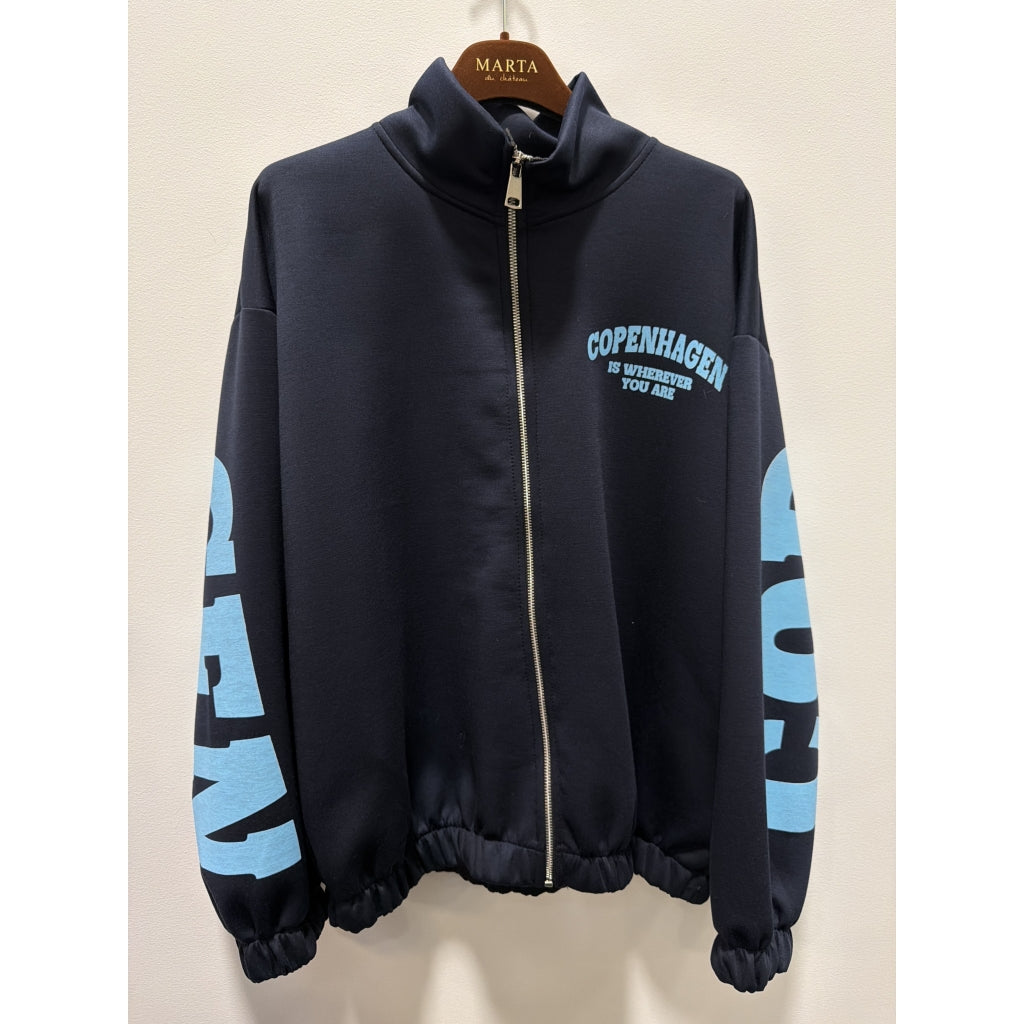 Marta Du Chateau Nete Sweatshirt Lynlå Navy Blå