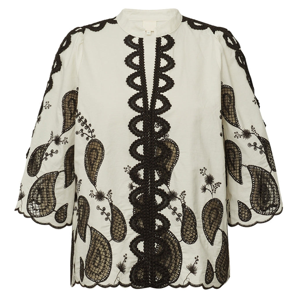 GOSSIA MiraaGO Bluse Creme Brun