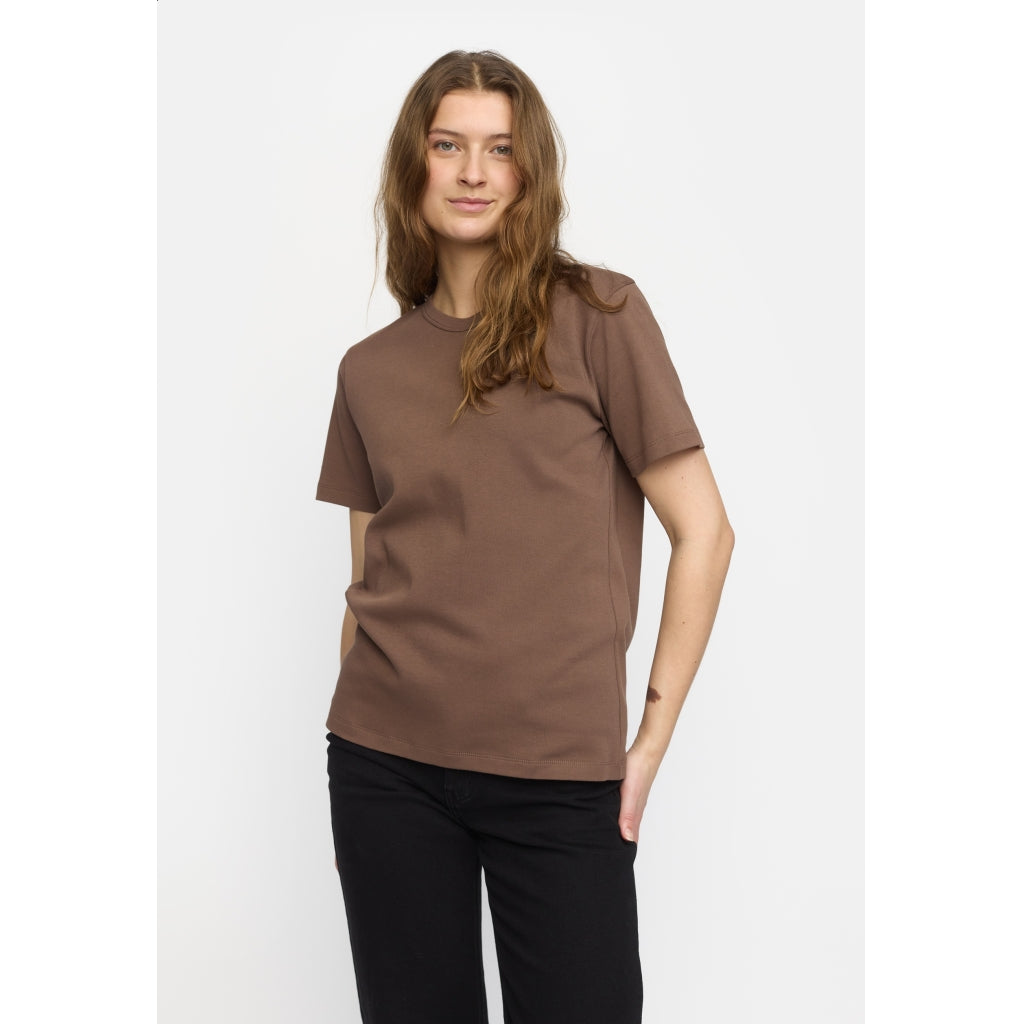 Soft Rebels Hella T-shirt GOTS Coffee Quartz