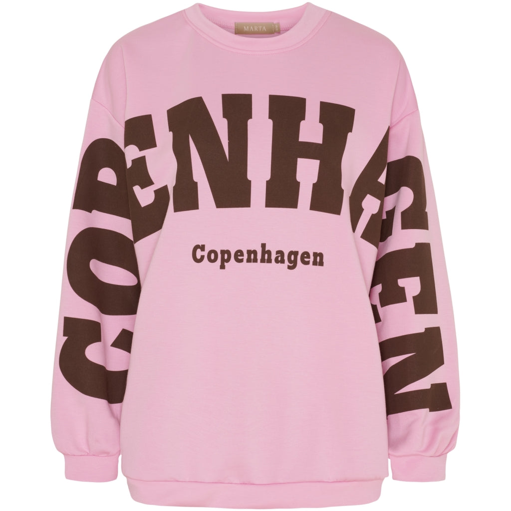 Marta Du Chateau Hibiscus Sweatshirt Pink