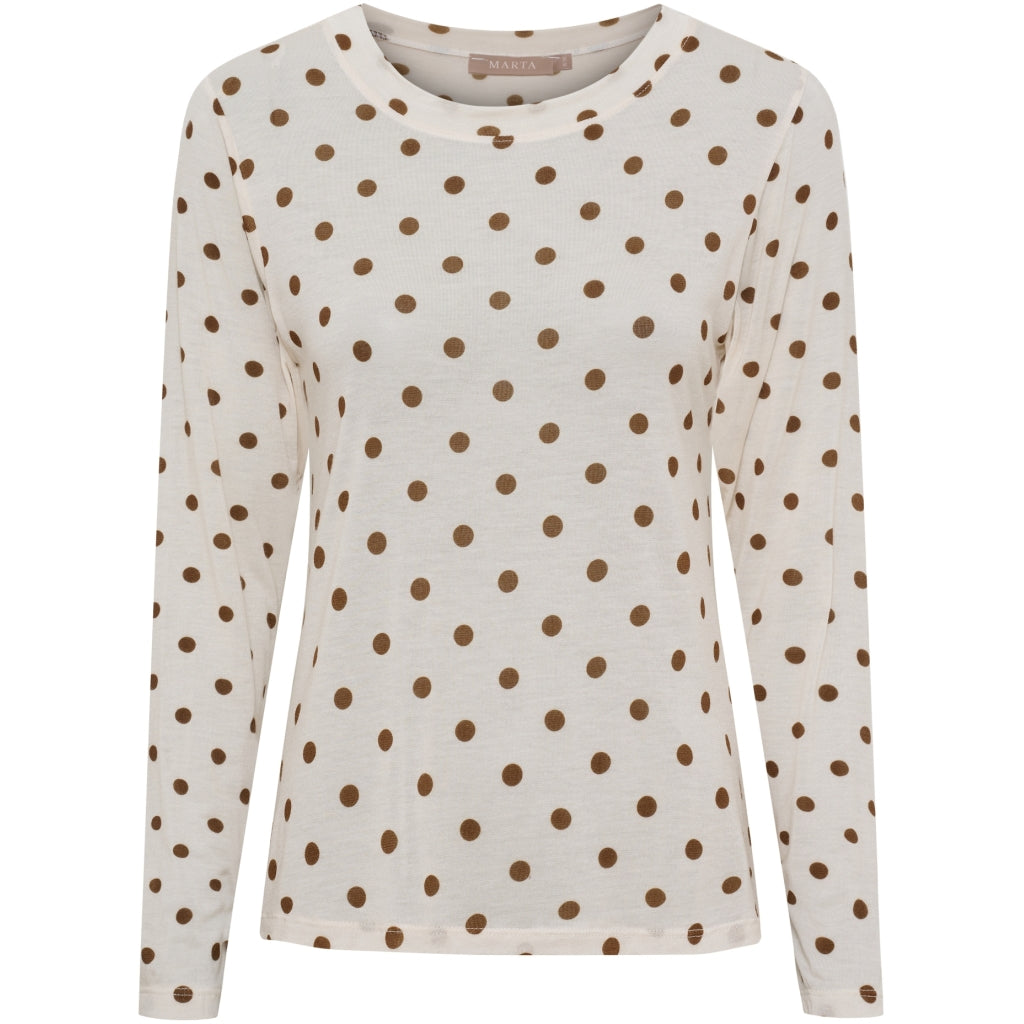 Marta Du Chateau Elissa Top Prikker Beige