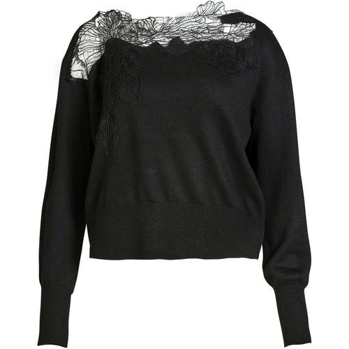 Nü Denmark Bobbi Strik Bluse Sort