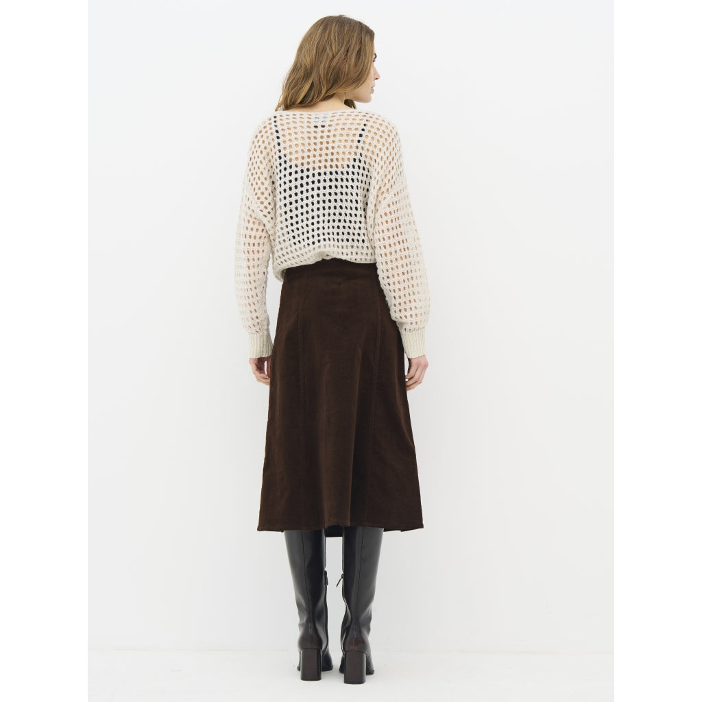 Nü Denmark Evalina Strik Bluse Bone Hvid