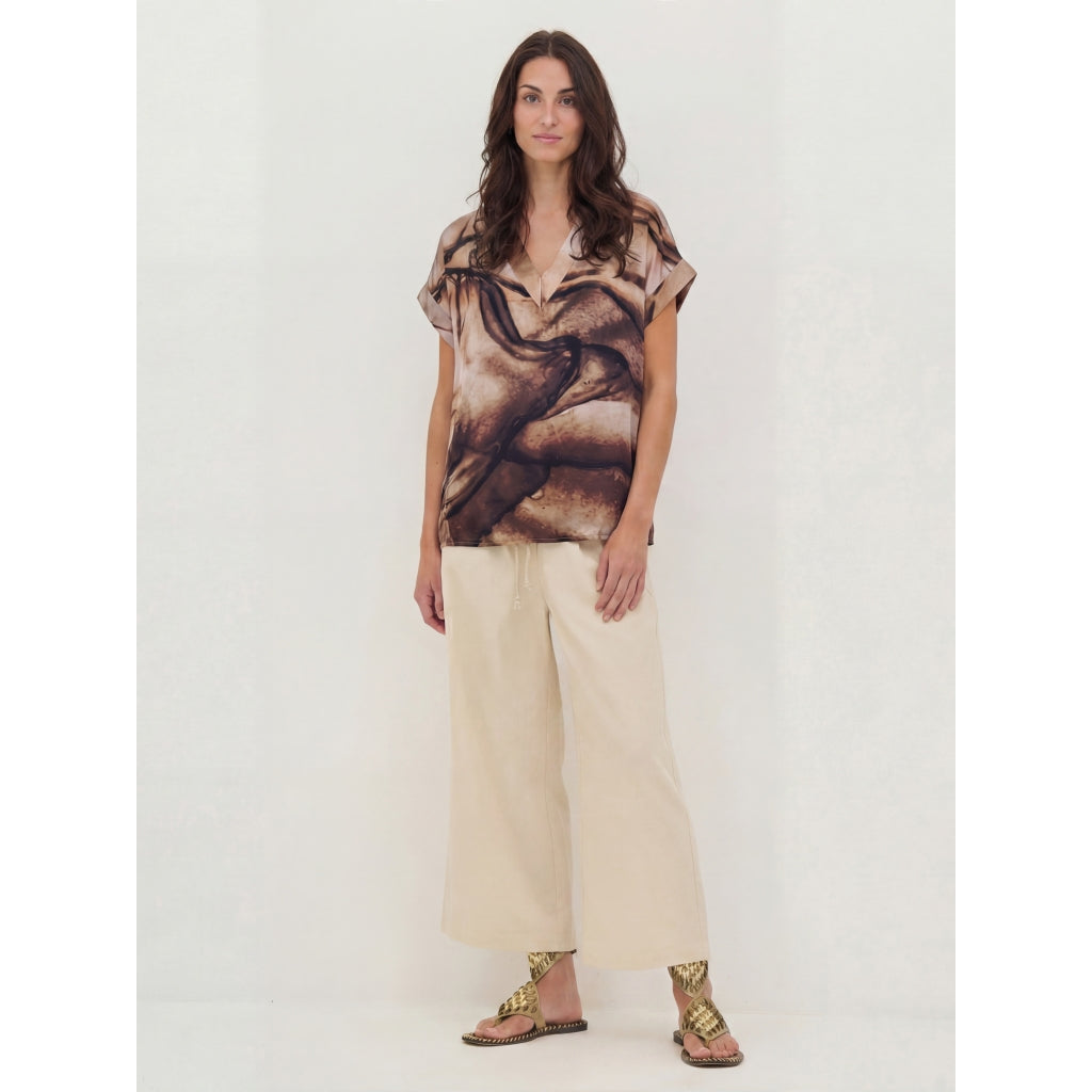 Nü Denmark Cilje Bluse Print Brun