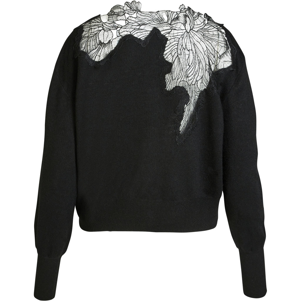 Nü Denmark Bobbi Strik Bluse Sort