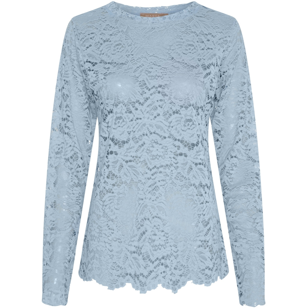 Marta Du Chateau Milley T-shirt Langærmet Lys Blå