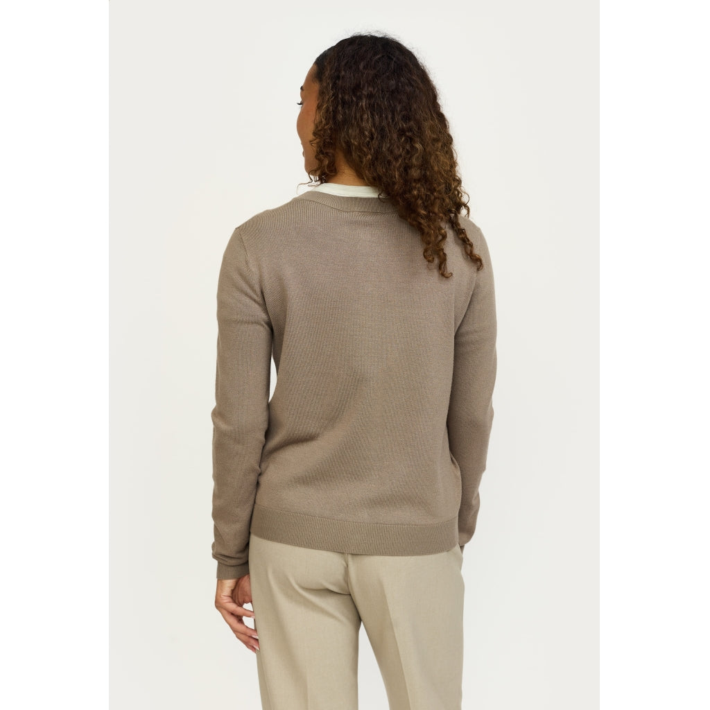Soft Rebels Marla Strik Cardigan Greige Grå