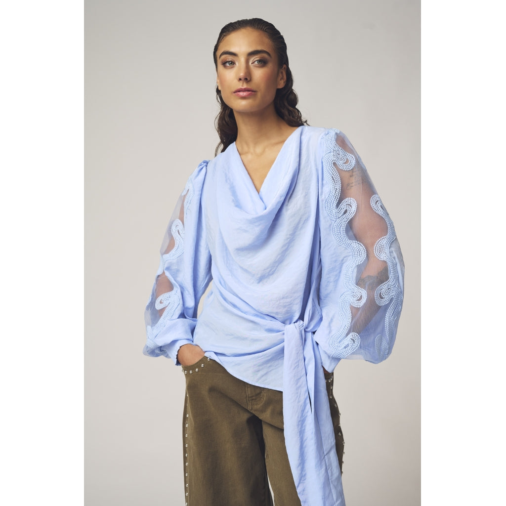 GOSSIA EmelieGO Bluse Soft Blå