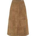 Soft Rebels Petra Suede Nederdel Sepia Brun
