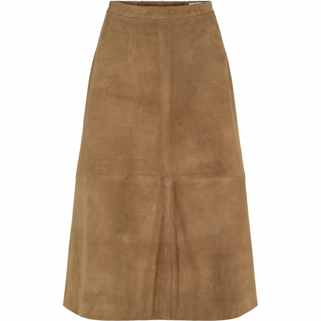 Soft Rebels Petra Suede Nederdel Sepia Brun