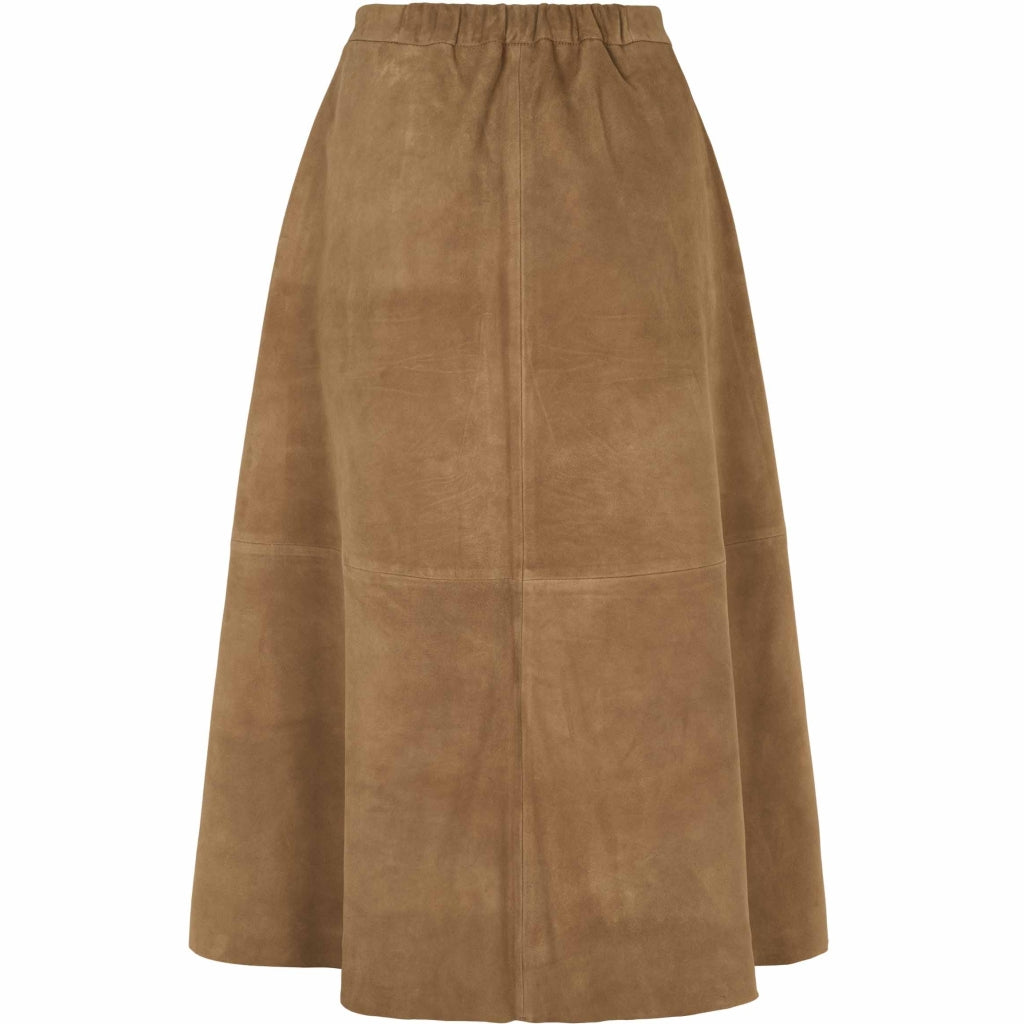 Soft Rebels Petra Suede Nederdel Sepia Brun