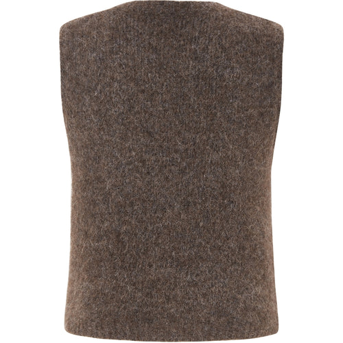 Soft Rebels Camilla Strik Vest Demitasse Melange Brun