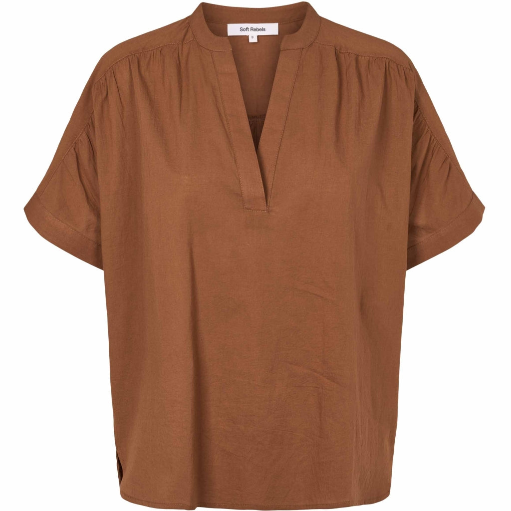 Soft Rebels Gallia Bluse Bison Brun