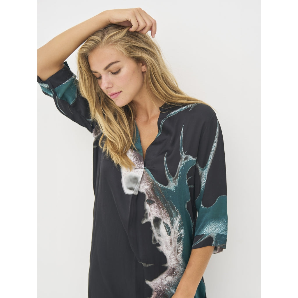 Nü Denmark Babeth Tunika Petrol Grøn