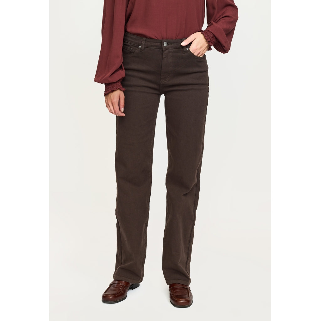 Soft Rebels Ema Willa Jeans Wide Midwaist Demitasse Brun