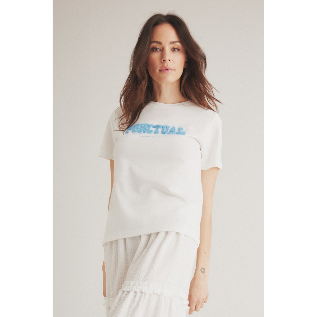One Two Timo T-shirt Cream Hvid