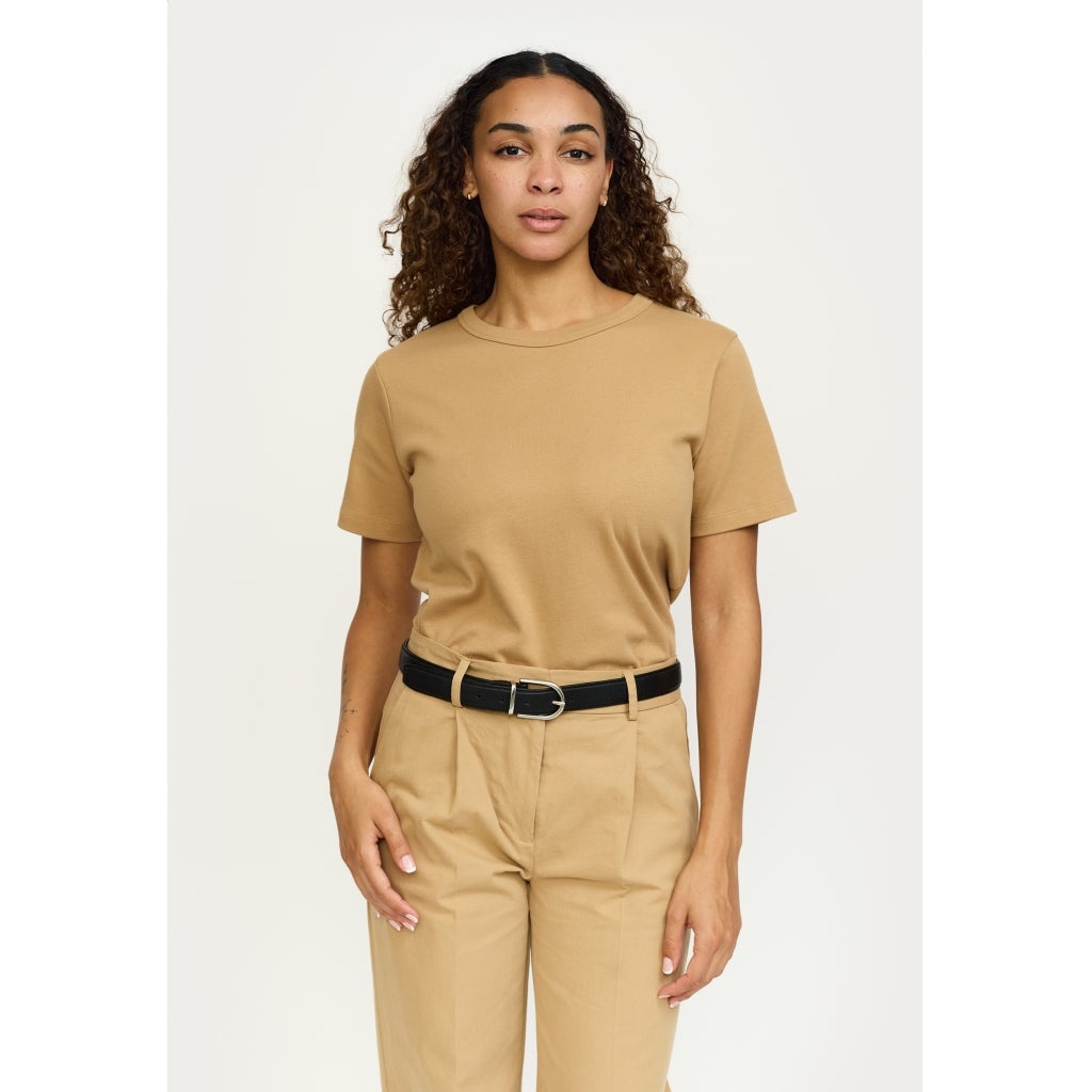 Soft Rebels Hella T-shirt GOTS Cartouche Brun