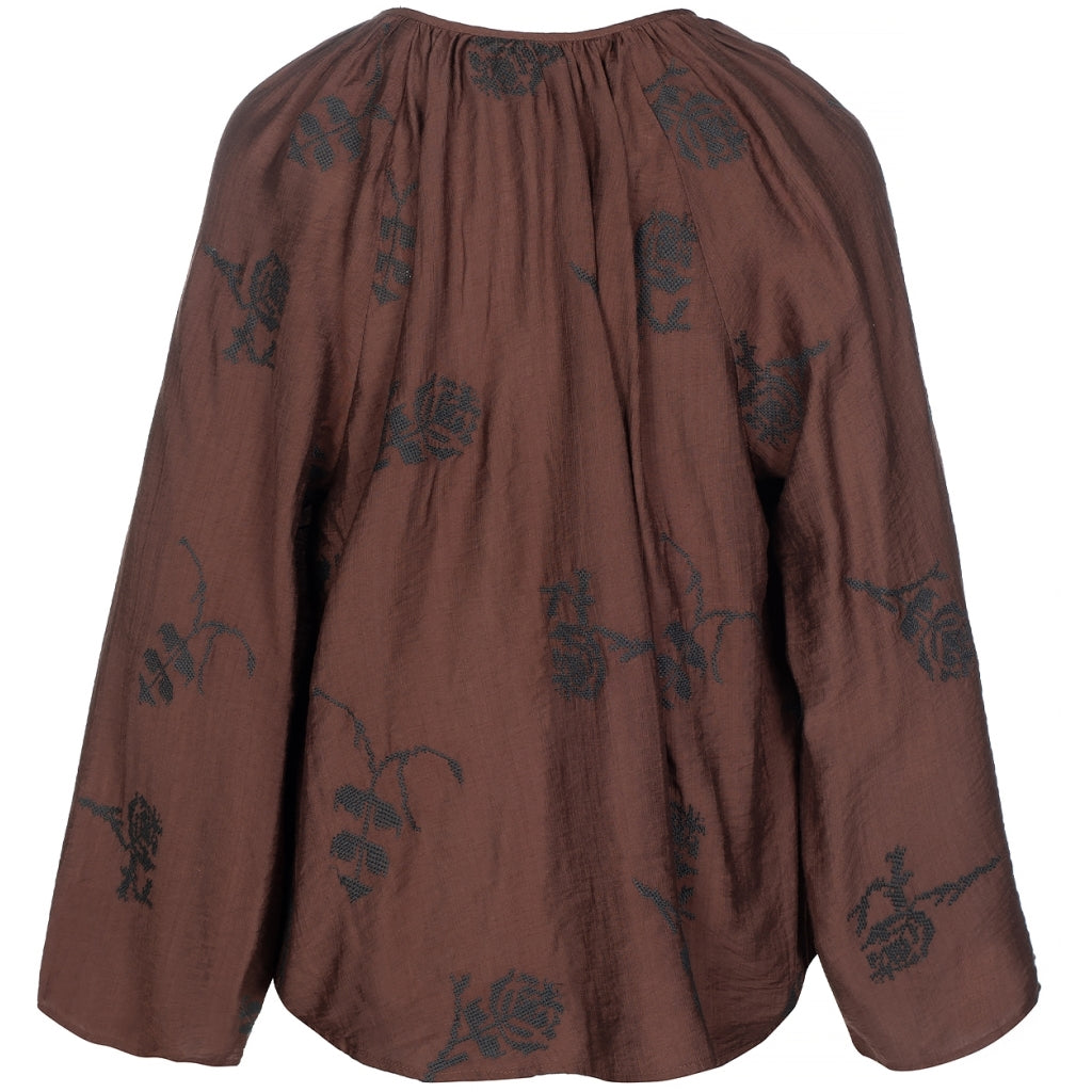 One Two Eivoa Bluse Suitcase Brun