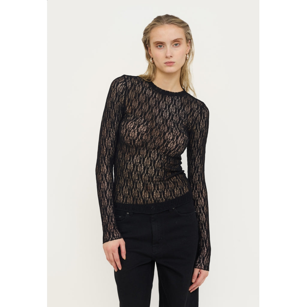 Soft Rebels Olena Top Langærmet Sort