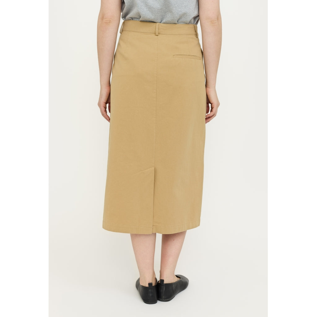 Soft Rebels Vesny Midi Nederdel Travertine Sand