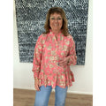 WILTO Annie Bluse Langærmet Blomster Sorbet