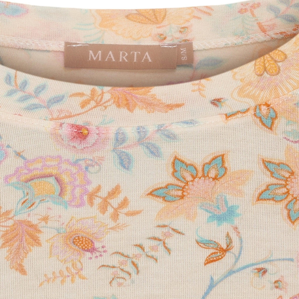 Marta Du Chateau Elissa Top Blomstret Beige