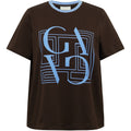 GOSSIA BasGO T-shirt Print Chocolate Brun Blå